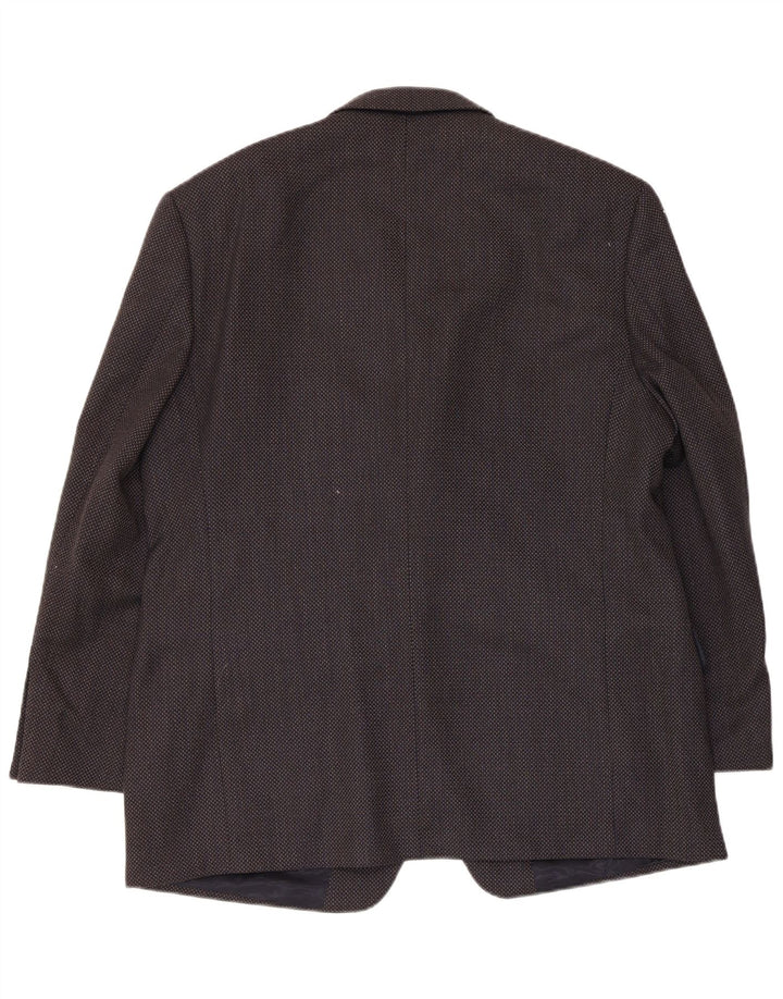 Giacca blazer a 3 bottoni da uomo Marks & Spencer UK 44 XL Lana vergine blu navy