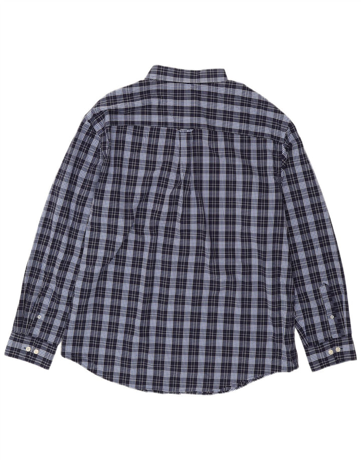 Camicia da uomo Izod 2XL in cotone a quadri blu navy