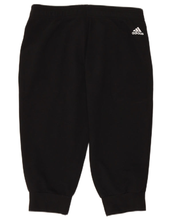 ADIDAS Womens Graphic Tracksuit Trousers Joggers UK 12/14 Medium Black