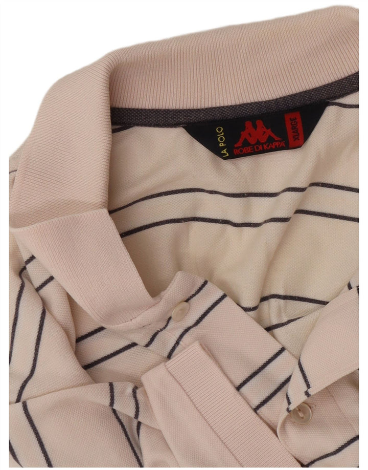 Polo Kappa da uomo a righe grandi rosa