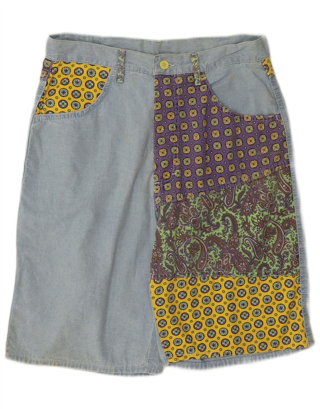 Bermuda da uomo Fordocks IT 46 Small W30 Cotone patchwork blu
