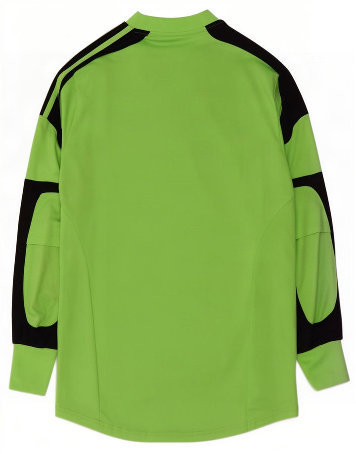 Adidas Uomo Climacool Top manica lunga poliestere color block verde medio