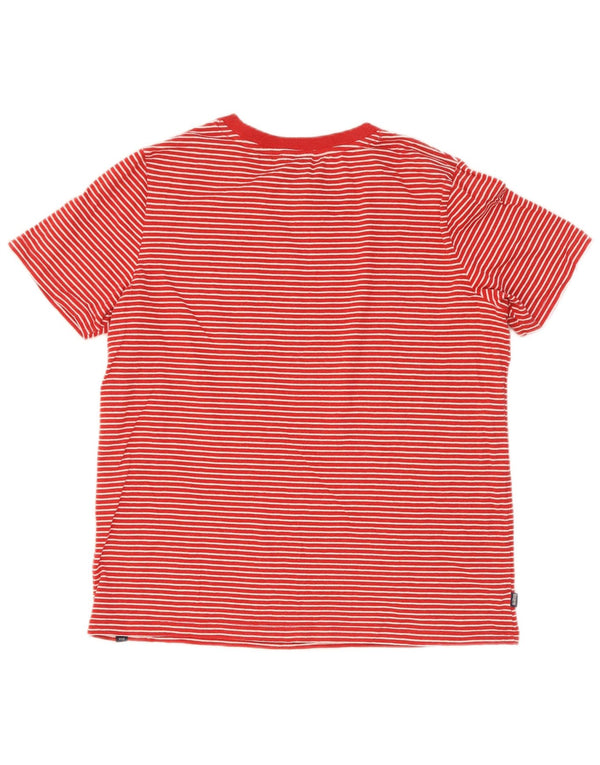 T-shirt da donna Superdry Top UK 12 cotone a righe rosse medie