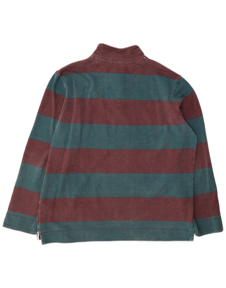 Crew Clothing Felpa con collo con zip da uomo Maglione 2XL a righe multicolore