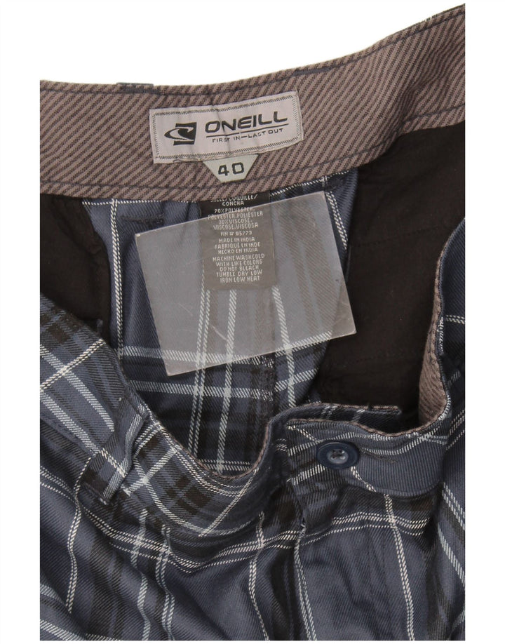 Pantaloncini chino da uomo O'Neill W40 XL poliestere scozzese blu navy