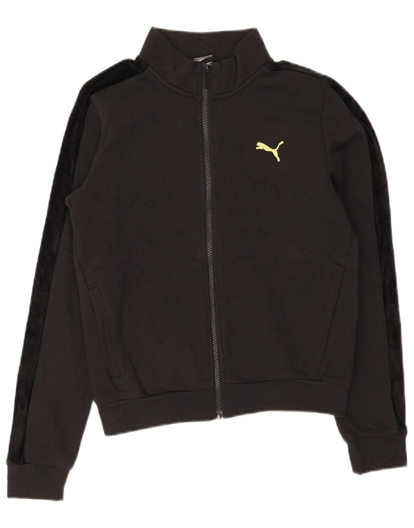 Giacca da tuta grafica da donna Puma UK 6 XS cotone color block nero