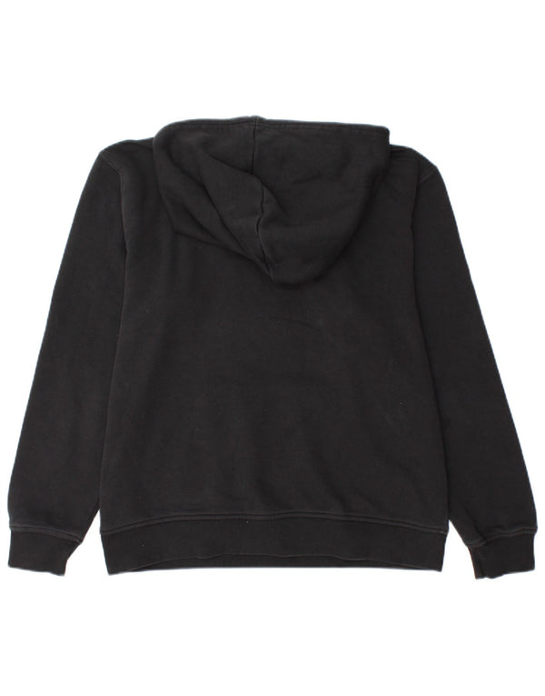 Felpa con cappuccio oversize da donna Adidas UK 12 cotone nero medio