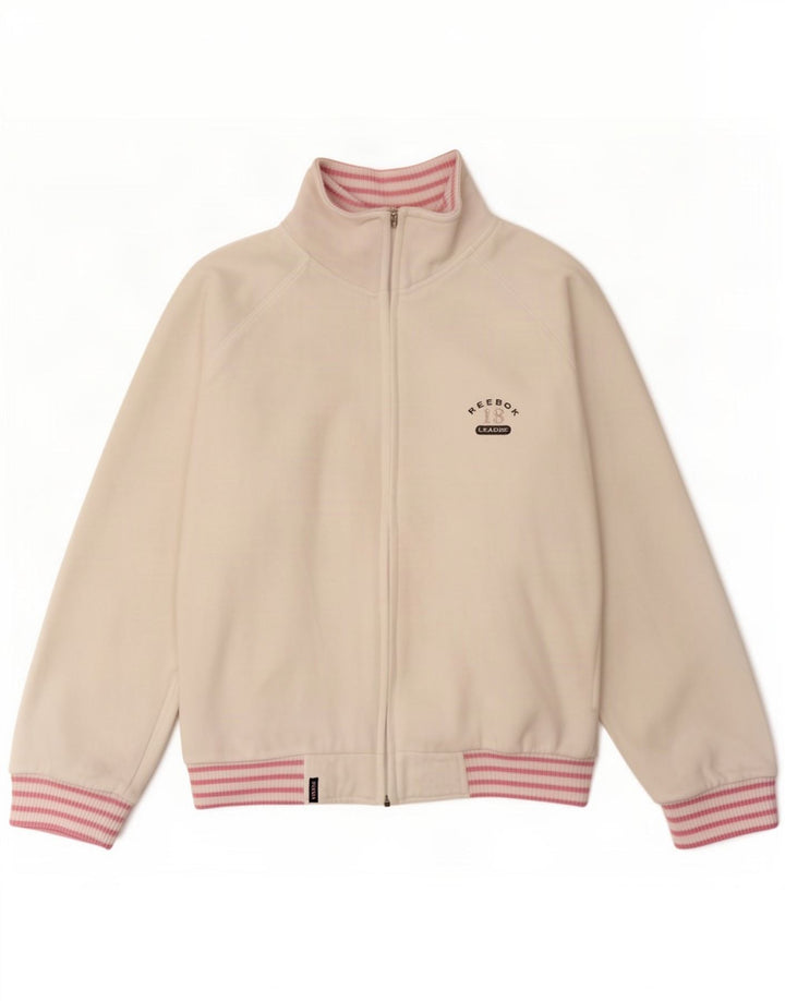 Giacca da tuta oversize da donna Reebok UK 10 Small White Striped
