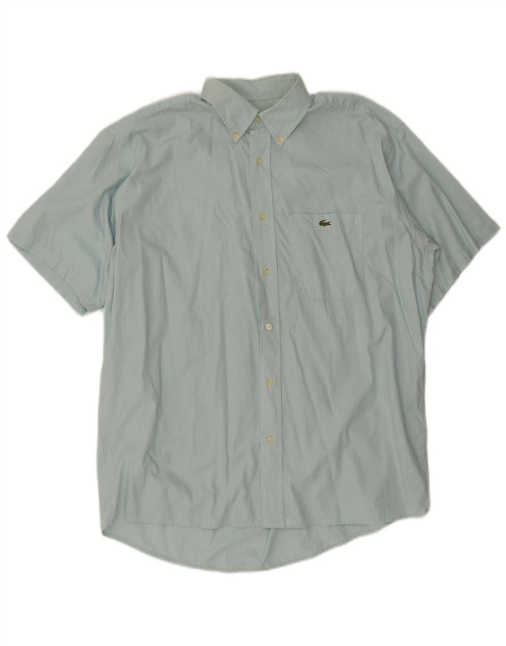 Camicia a maniche corte da uomo Lacoste taglia 42 grande blu