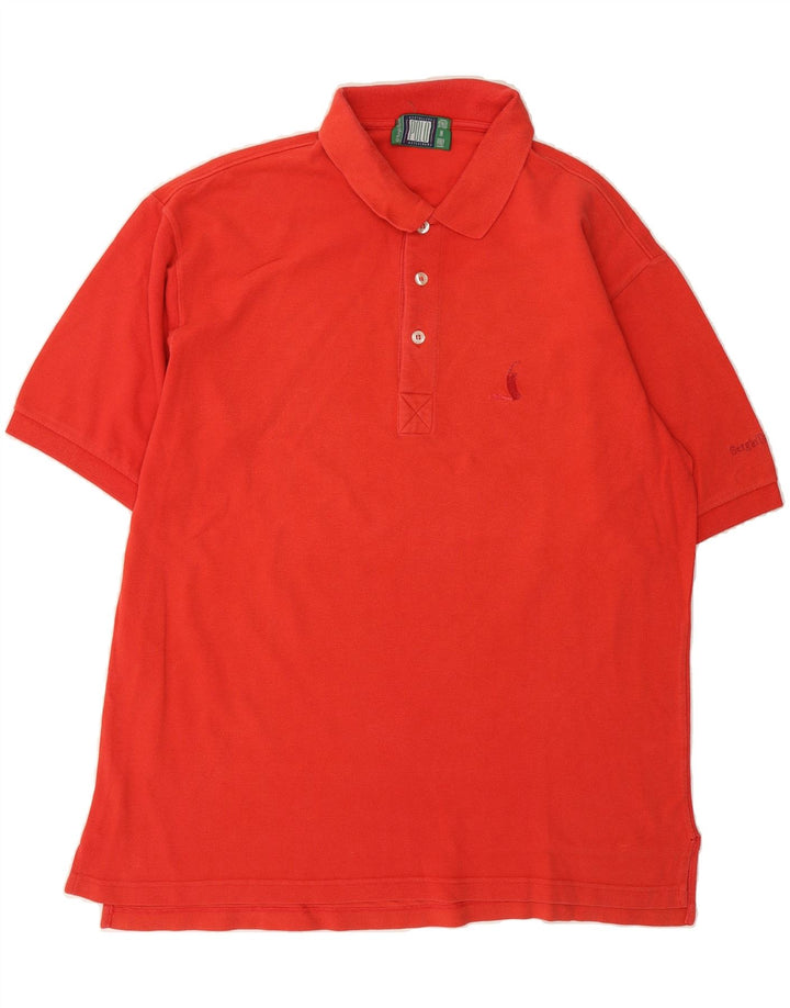 SERGIO TACCHINI Mens Polo Shirt XL Red Cotton Vintage Sergio Tacchini and Second-Hand Sergio Tacchini from Messina Hembry 