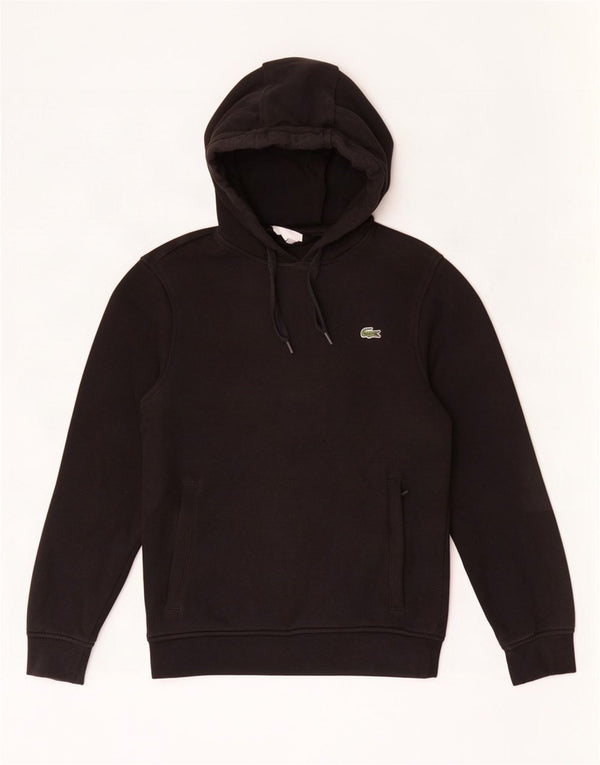 Lacoste Mens Classic Fit Hoodie Jumper Size 2 XS Black Cotton