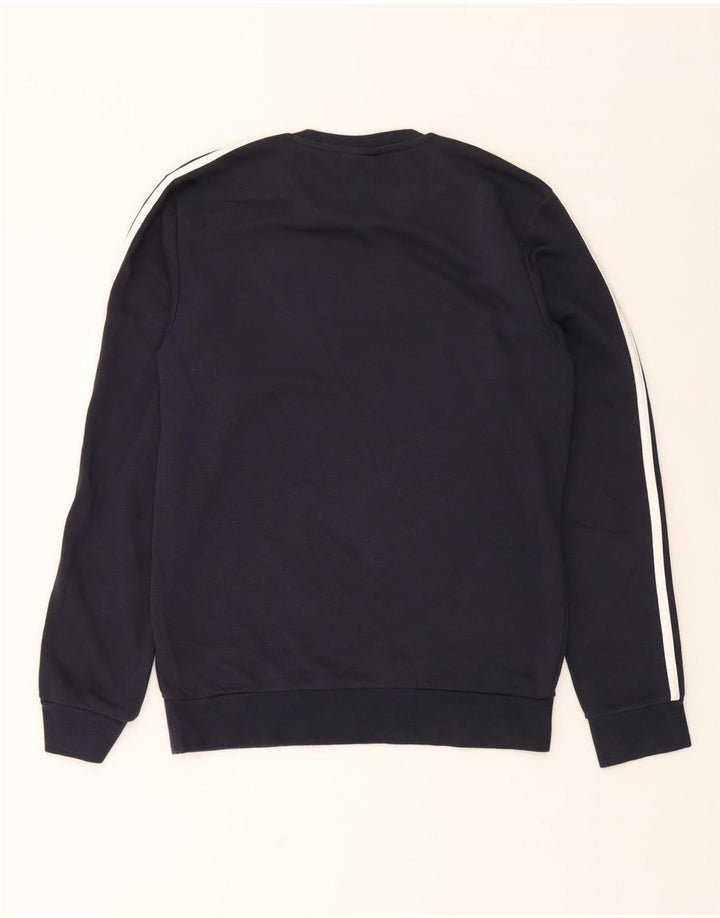 ADIDAS Mens Sweatshirt Jumper Small Navy Blue Cotton