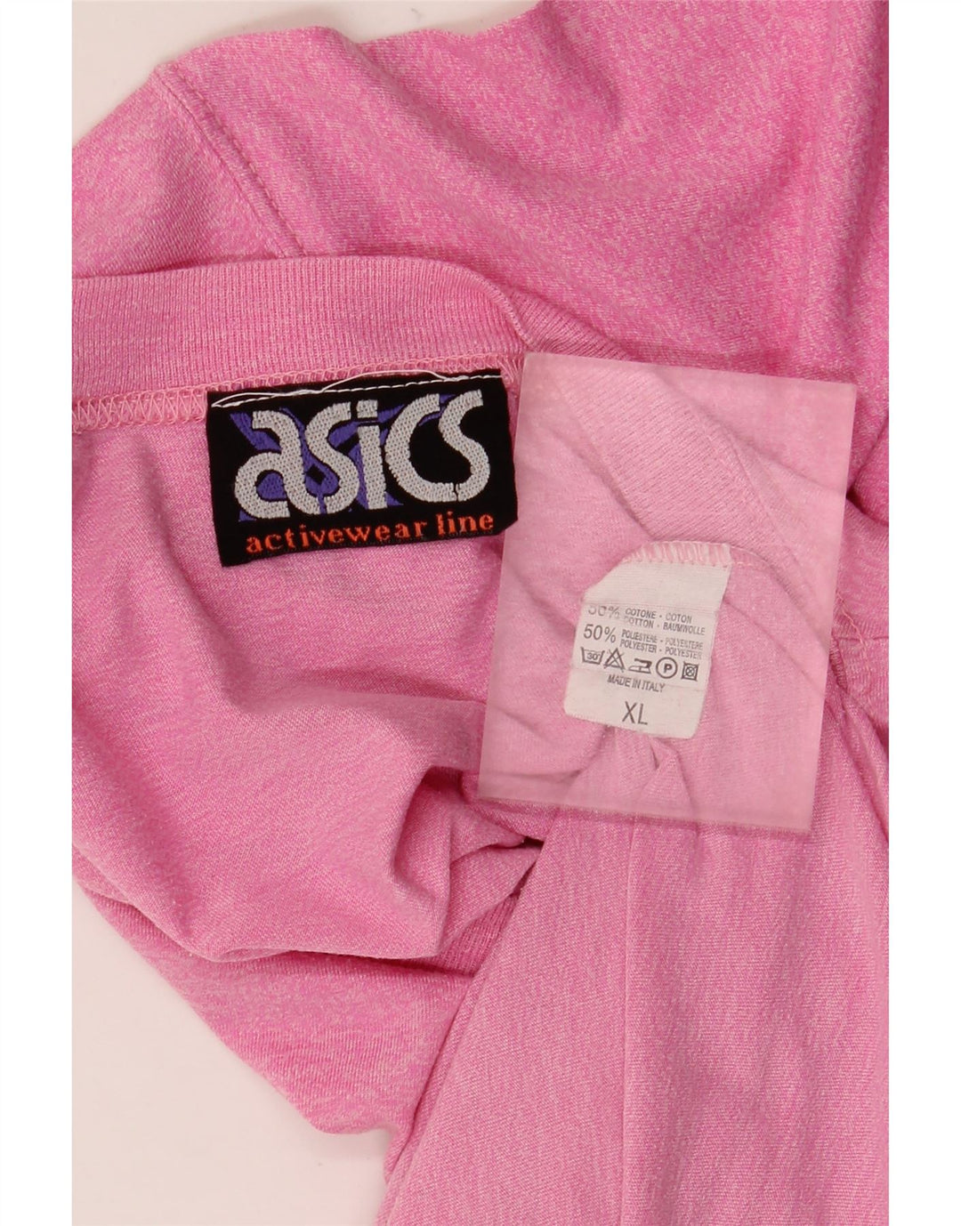 T-shirt grafica da uomo Asics Top XL in cotone rosa