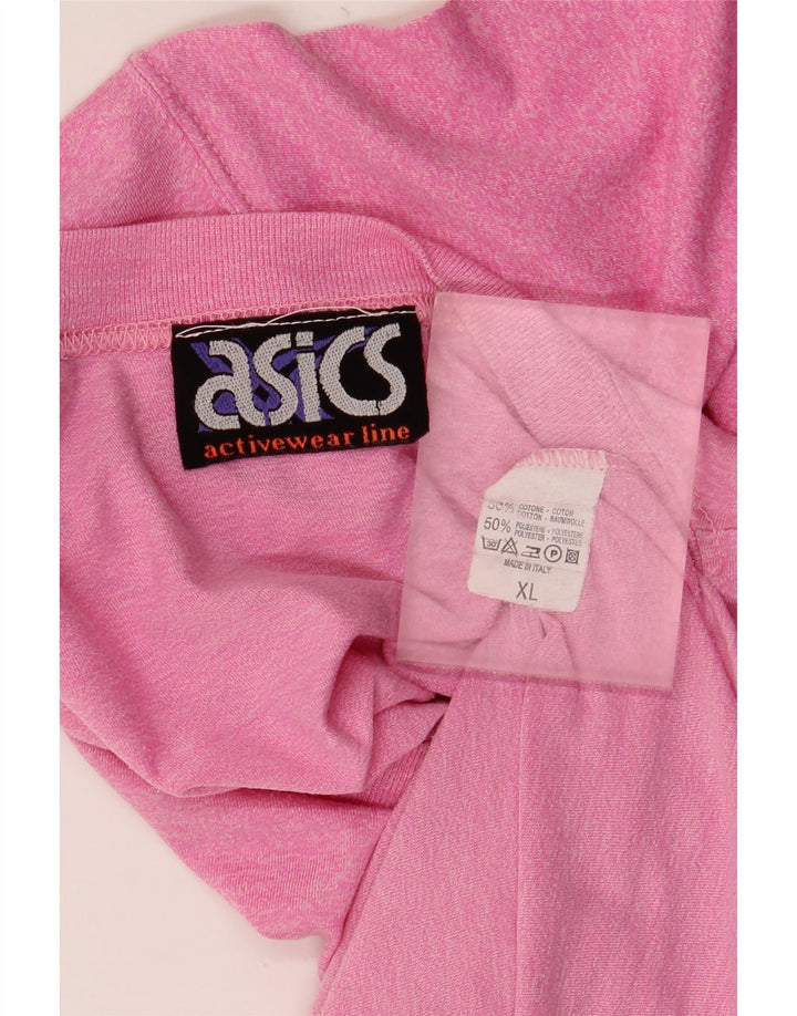 T-shirt grafica da uomo Asics Top XL in cotone rosa