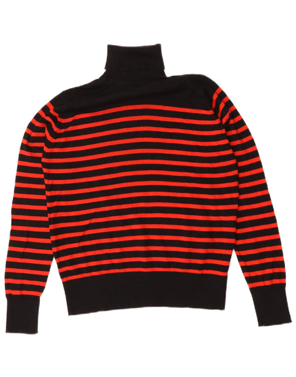 Maglione maglione a collo alto da donna Marks & Spencer UK 12 medio a righe nere
