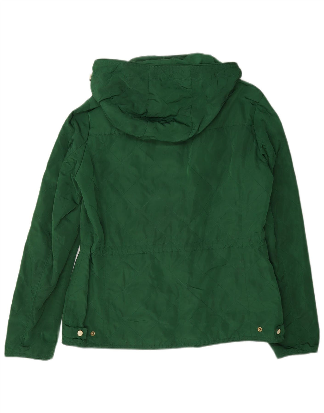 Giacca pratica trapuntata con cappuccio da donna Zara UK 14 grande poliestere verde