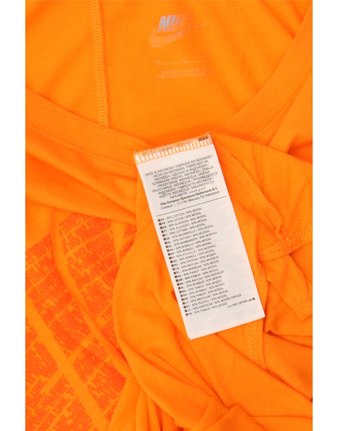 Canotta grafica da donna Nike Top UK 14 cotone arancione medio