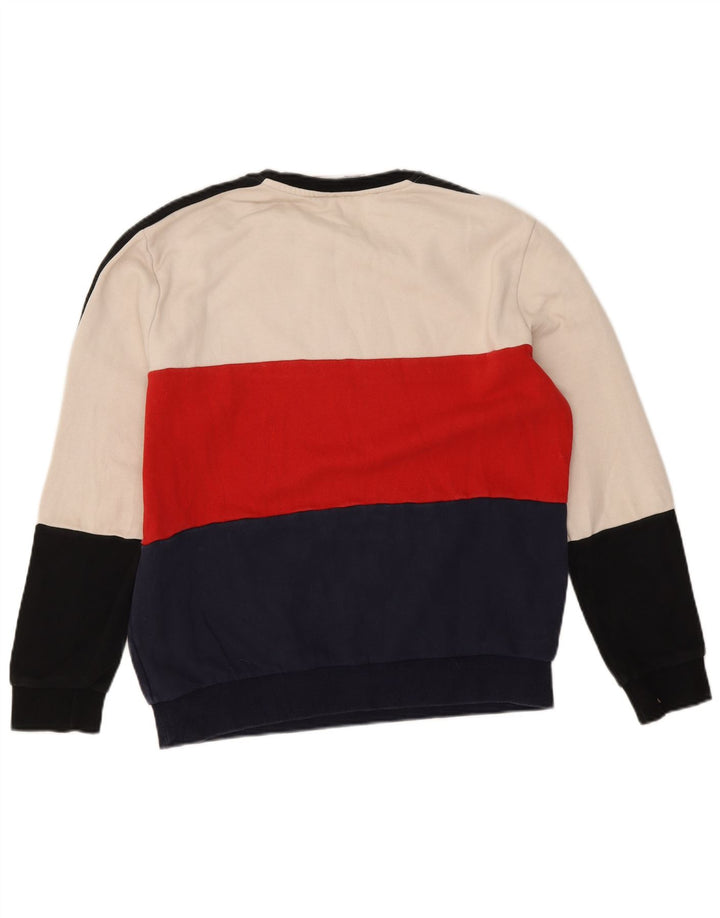 Fila Felpa grafica da uomo Maglione piccolo in cotone color block multicolore