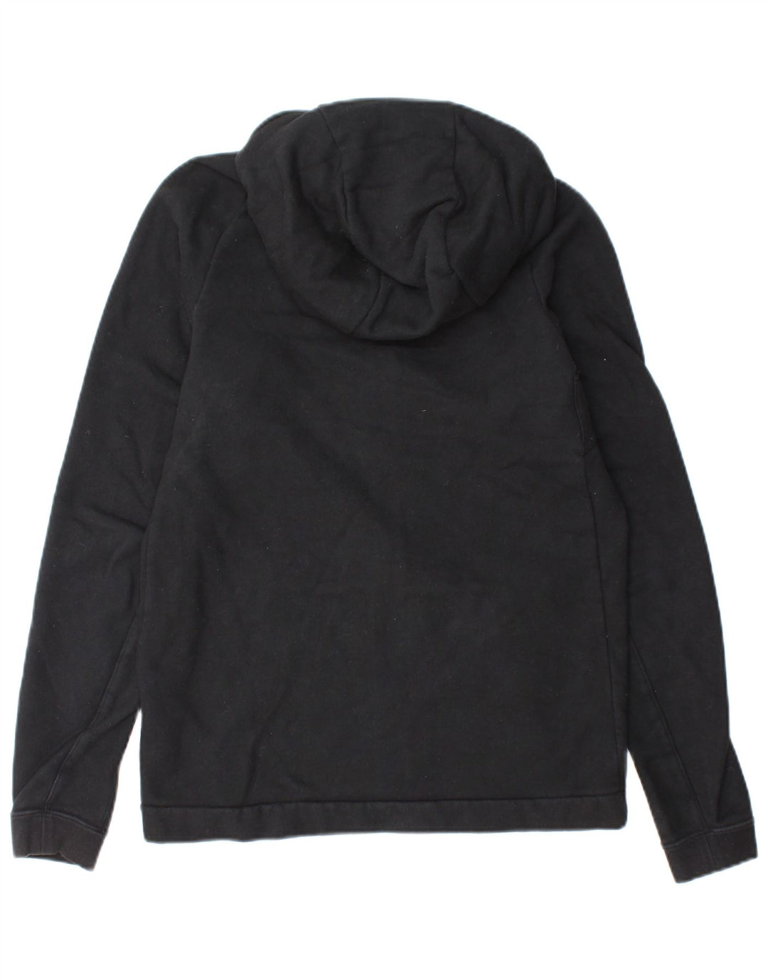 NIKE Mens Zip Hoodie Sweater Small Black Cotton