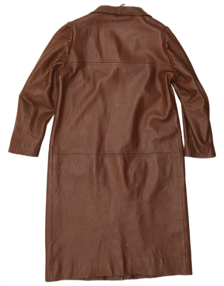 Cappotto in pelle da donna Germano UK 14 Marrone medio