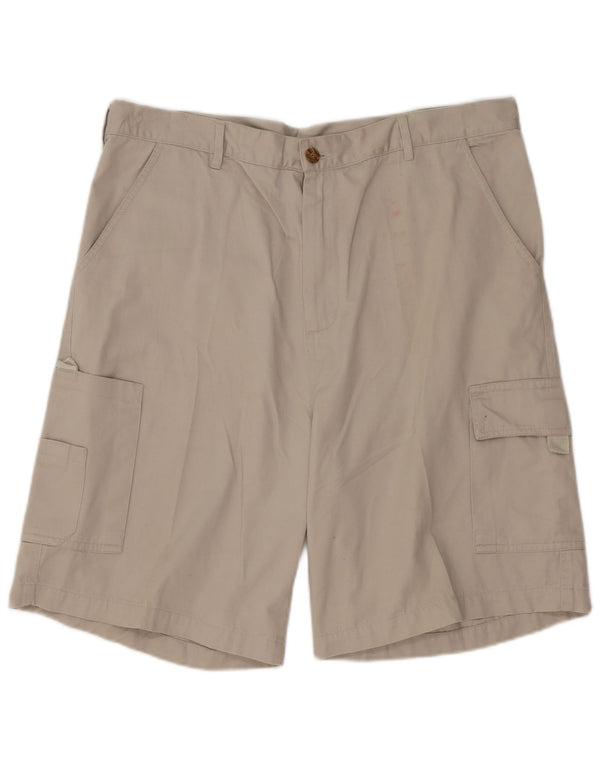 Pantaloncini cargo vintage da uomo dalla vestibilità classica IT 54 2XL W42 cotone grigio