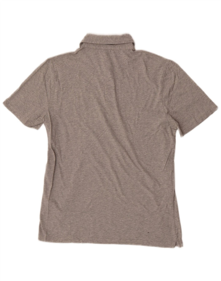 Polo da uomo Reiss piccola in cotone screziato grigio