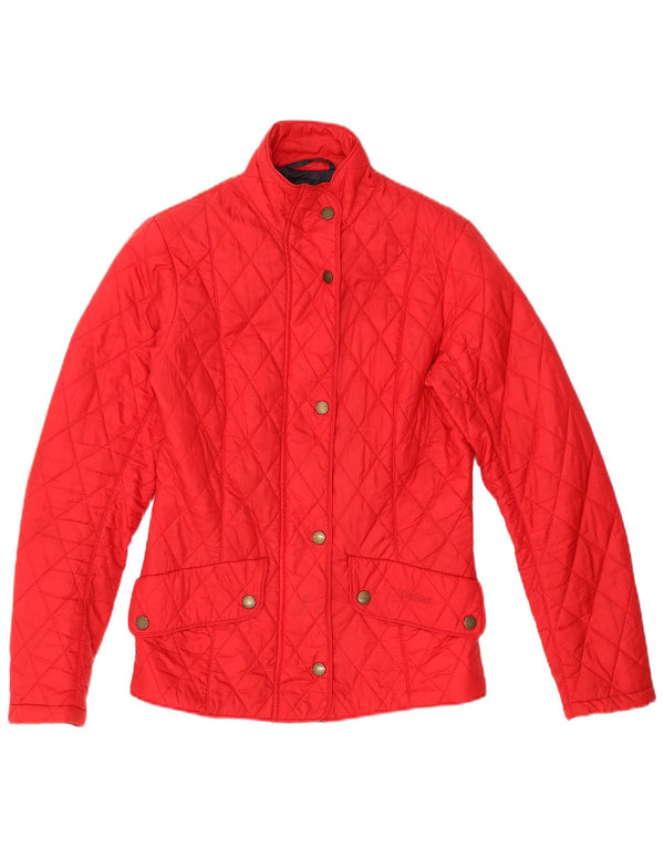 Giacca trapuntata da donna Barbour UK 10 Small rossa in poliammide