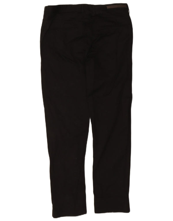 Pantaloni chino dritti da uomo Zara EU 42 Large W32 L29 cotone nero