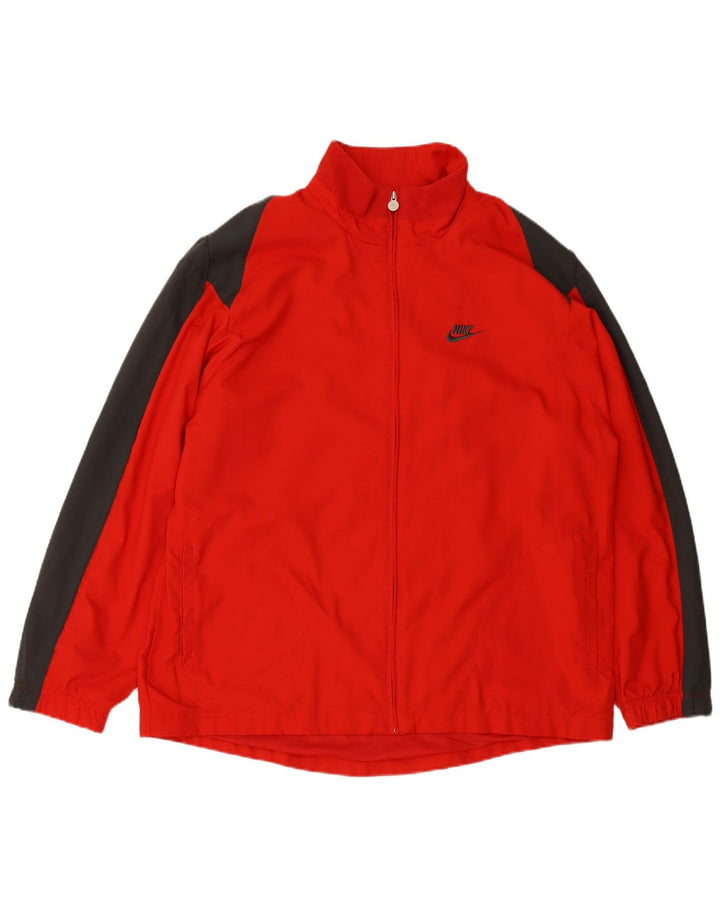 Giacca da tuta da uomo NIKE UK 44/46 XL Poliestere color block rosso
