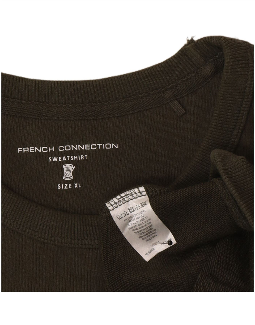 Felpa da uomo French Connection Maglione XL Cotone kaki