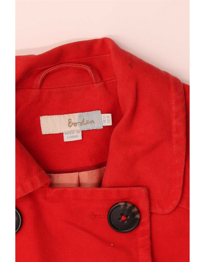 Boden Caban da donna UK 12 Medio Rosso Cotone