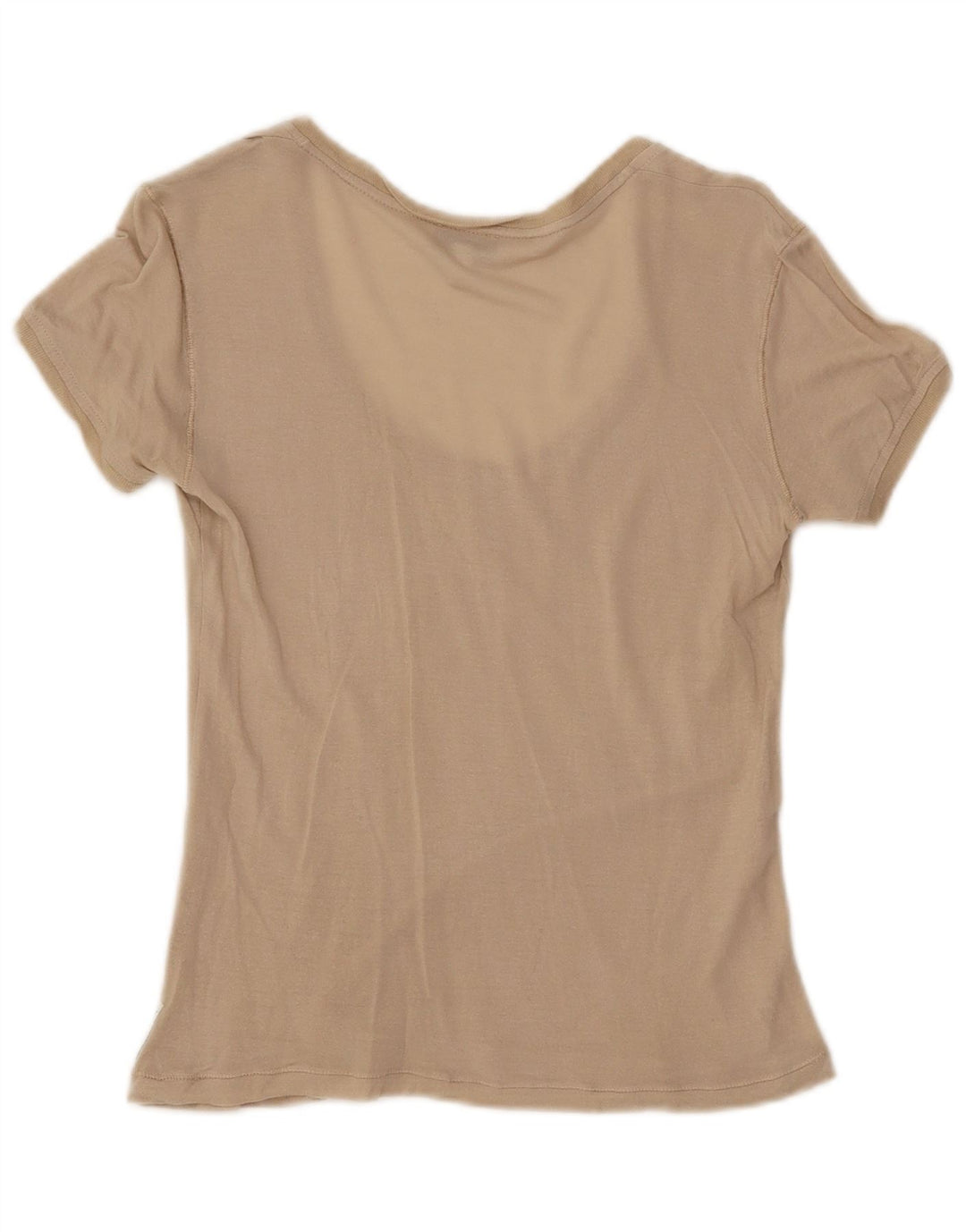 ARMANI JEANS T-shirt grafica da donna Top EU 42 Large Beige