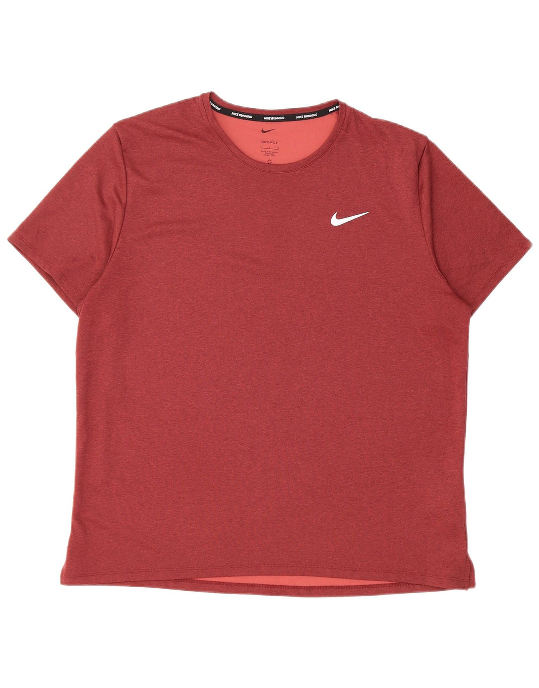 T-shirt da running Nike da uomo, taglia grande, in poliestere bordeaux
