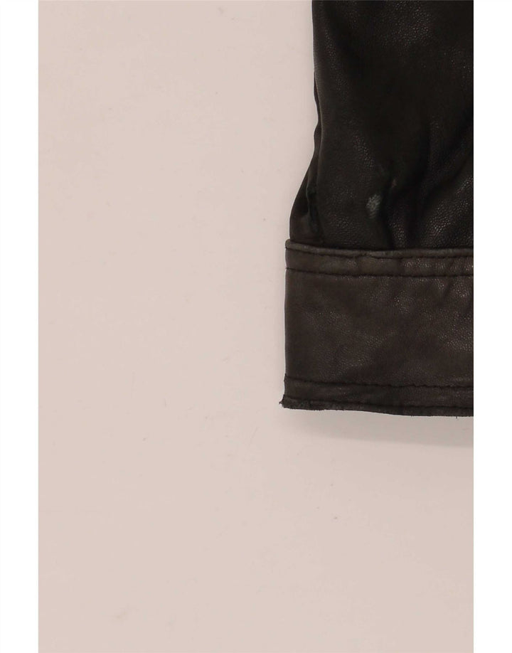 Giacca in pelle da uomo Itallo UK 40 grande nera