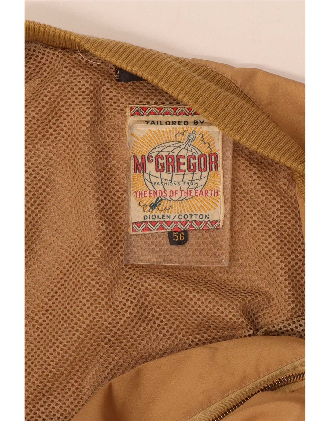 Giubbotto Bomber Uomo MC Gregor IT 56 3XL Cotone Beige
