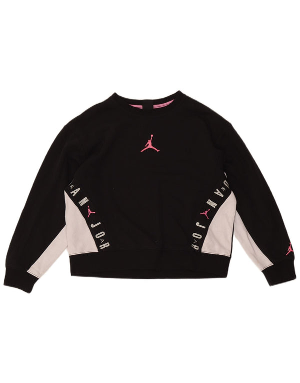 Felpa con grafica Jordan per ragazze, 13-14 anni, XL, color block nero