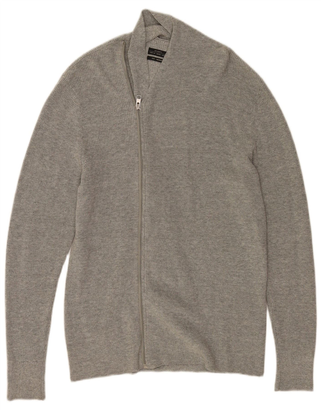 Maglione cardigan da uomo All Saints in cotone grigio medio