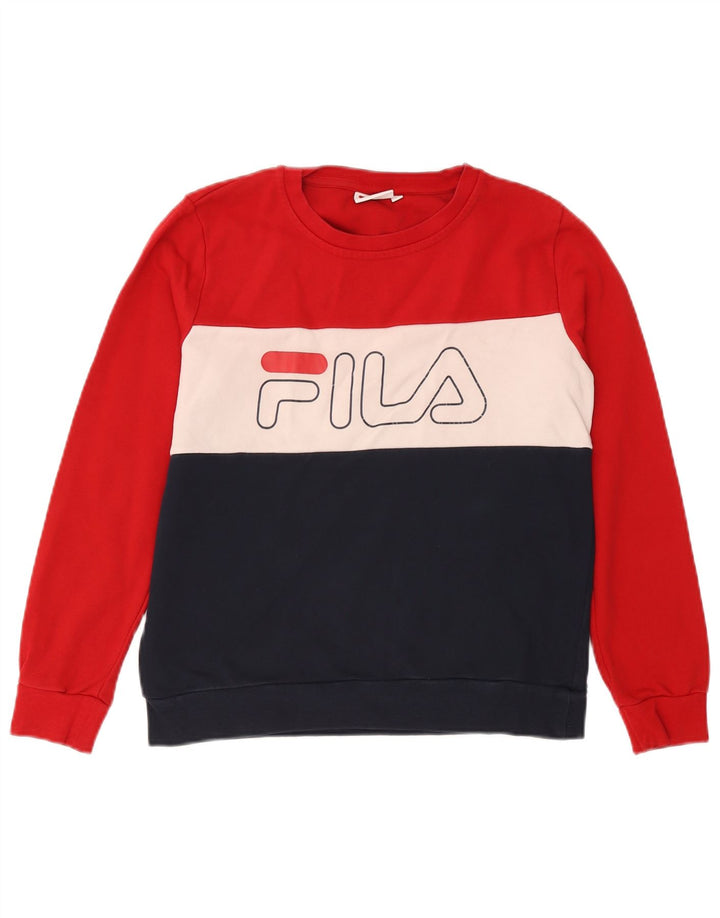 Felpa da donna Fila Jumper UK 14 Medium multicolore Colourblock