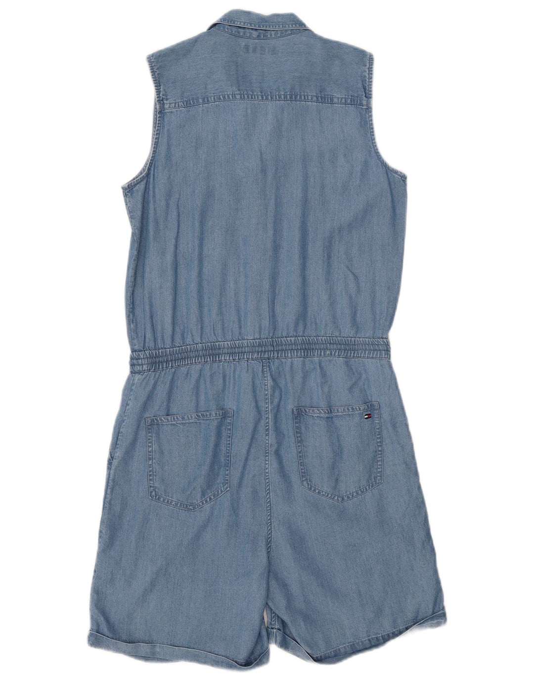 TOMMY HILFIGER Tutina corta in denim senza maniche per bambina 14-15 anni Blu