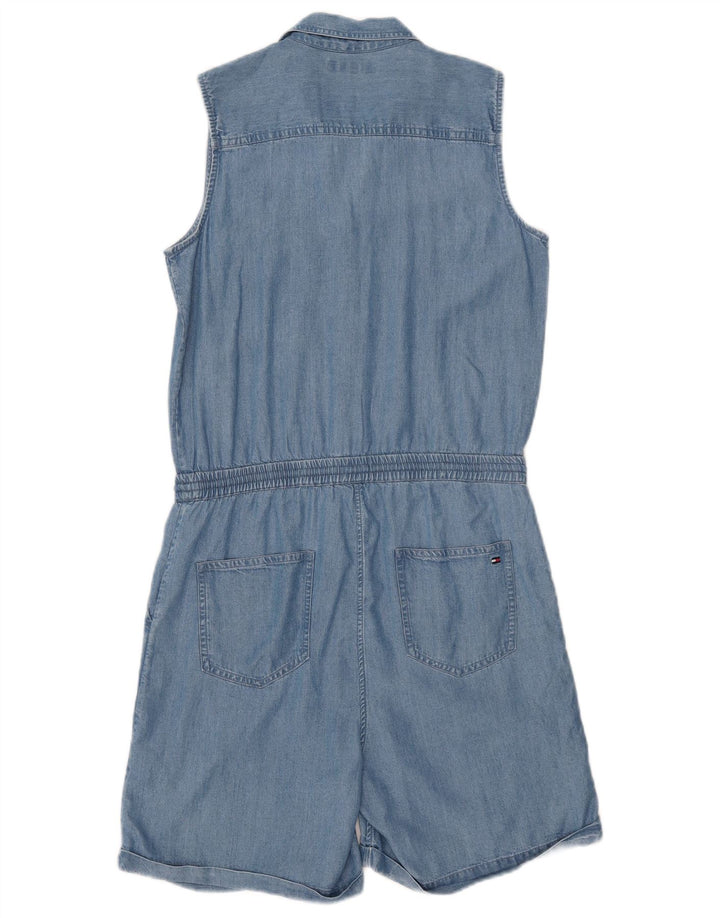 TOMMY HILFIGER Tutina corta in denim senza maniche per bambina 14-15 anni Blu