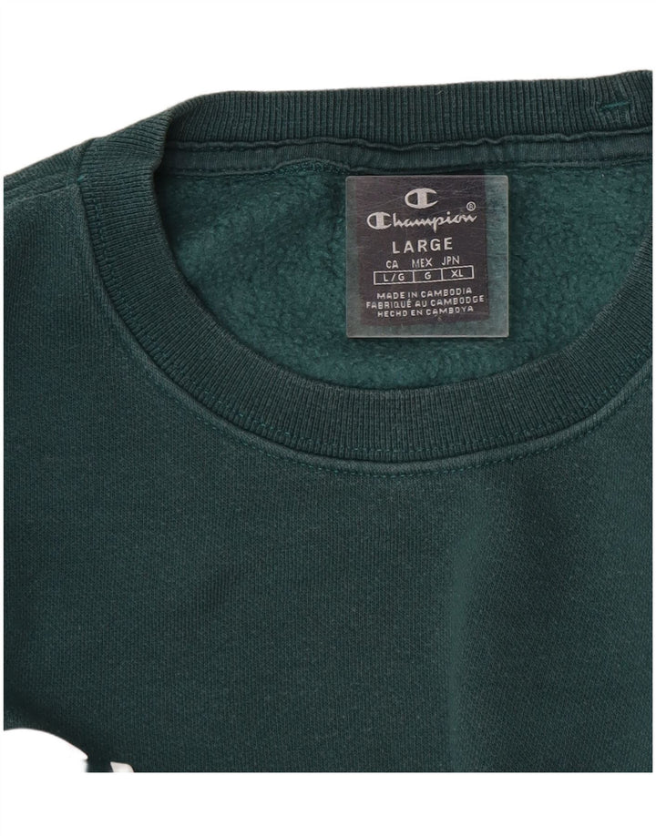 Felpa grafica da uomo Champion Felpa grande verde ossido