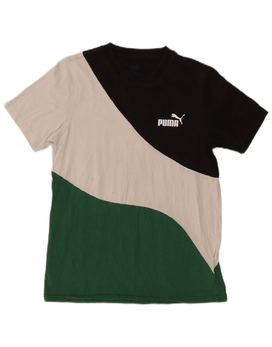 T-shirt da uomo Puma Top Small in cotone color block multicolore