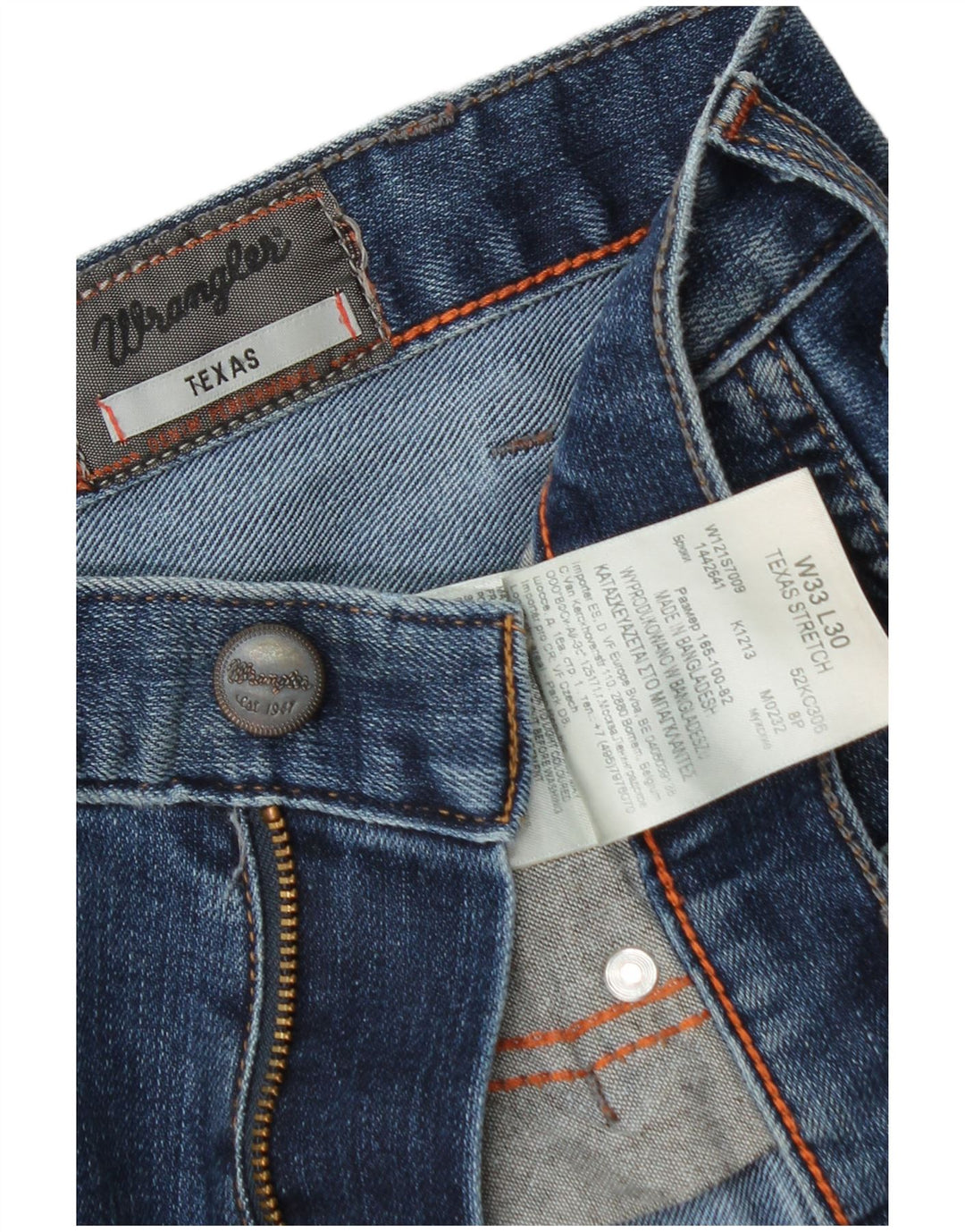 Jeans dritti Wrangler Texas da donna W33 L30 cotone blu