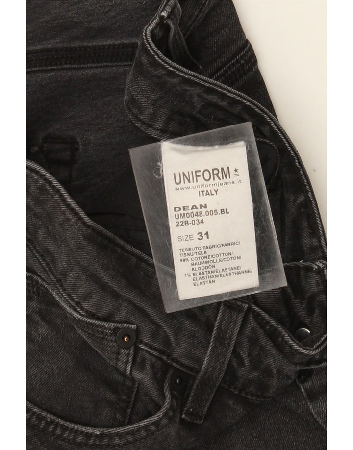 Jeans slim Dean da uomo uniformi W31 L26 cotone nero