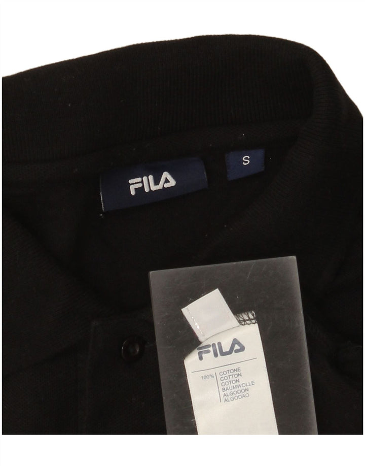 Polo da uomo Fila Small in cotone nero