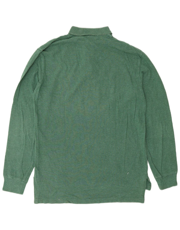 POLO RALPH LAUREN Polo da uomo a manica lunga in cotone verde medio