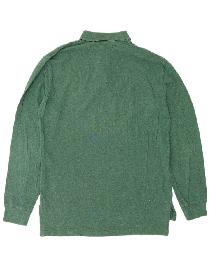 POLO RALPH LAUREN Polo da uomo a manica lunga in cotone verde medio