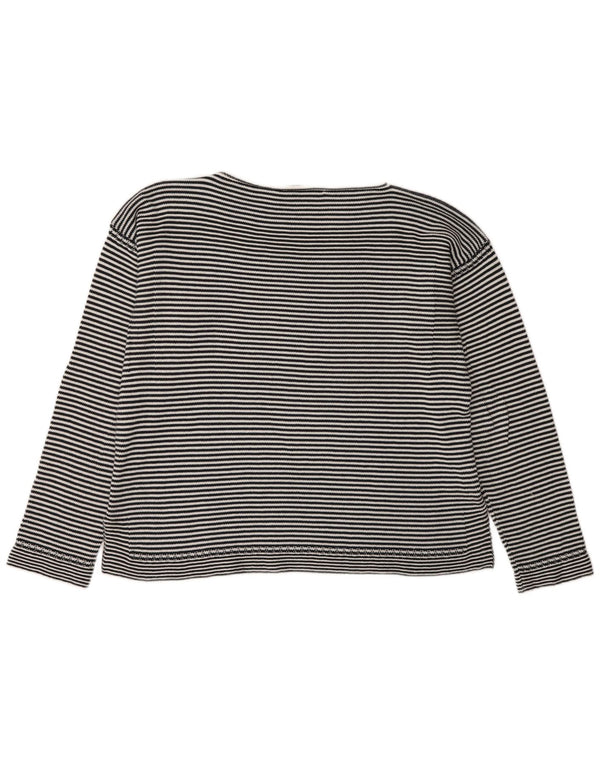 Top da weekend da donna Max Mara manica lunga UK 16 grande gessato nero