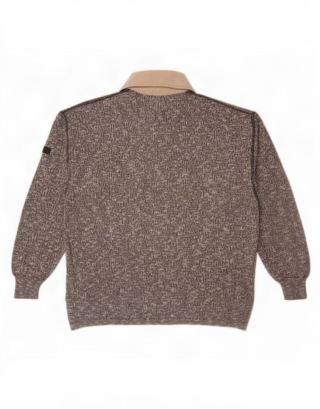 Maglione maglione collo alto da uomo Marz IT 50 cotone screziato grigio medio