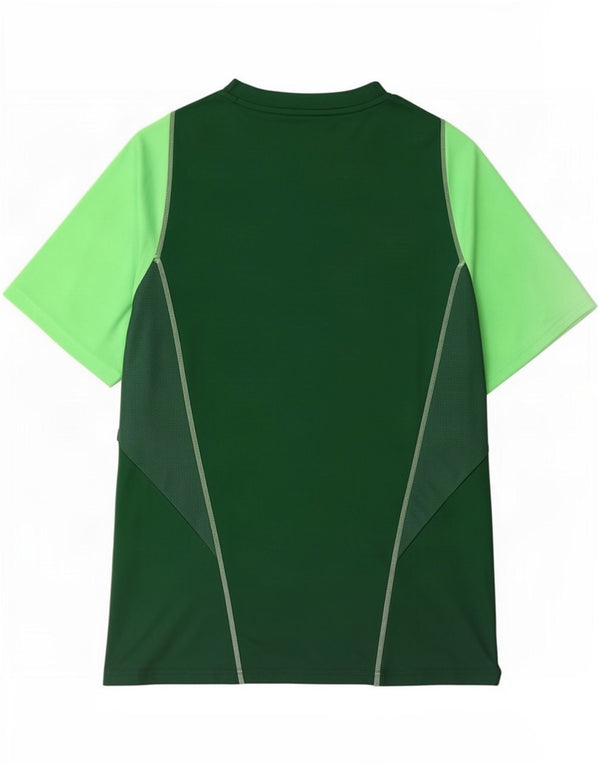 Adidas Uomo Aeroready Slim Fit T-shirt Top Large Verde Colourblock